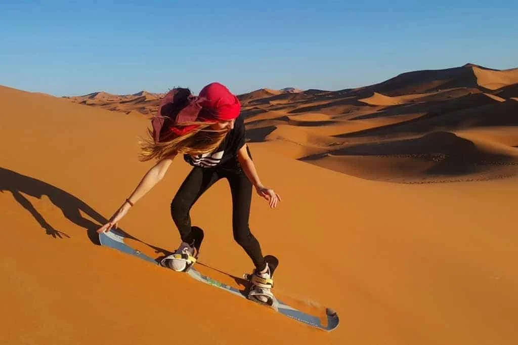 Sandboarding in Merzouga